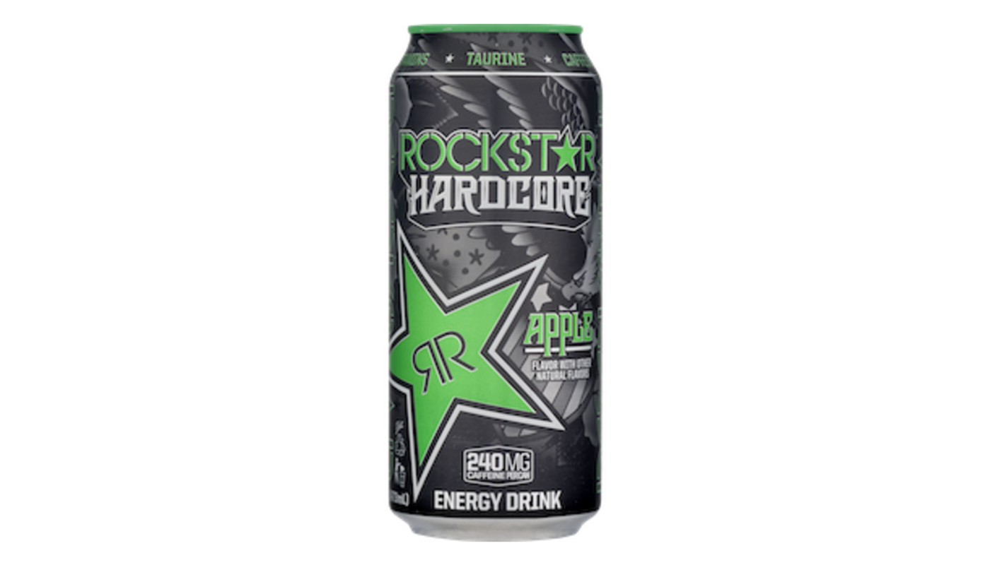 Order Rockstar Hardcore Apple 16oz Can food online from Spikes Bottle Shop store, Chico on bringmethat.com