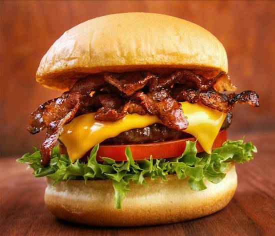 Order Bacon Cheese Burger* food online from Falafel Corner store, Folsom on bringmethat.com