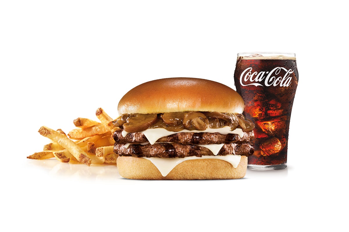 Order Double Shroom & Swiss Combo  food online from Hardee's store, Lebanon on bringmethat.com