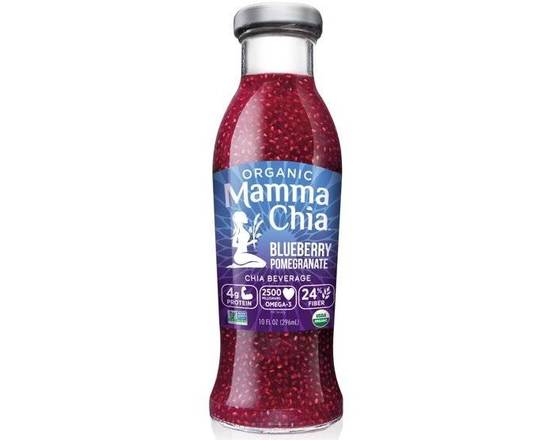 Order  MAmMA Chia Blueberry Pomegranate ORGANIC CHIA BEVERAGE 296 ml food online from Pit Stop Liquor Mart store, El Monte on bringmethat.com