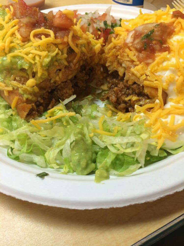 Order Chimichanga Tostada food online from Giliberto's Mexican Taco Shop store, St. Cloud on bringmethat.com