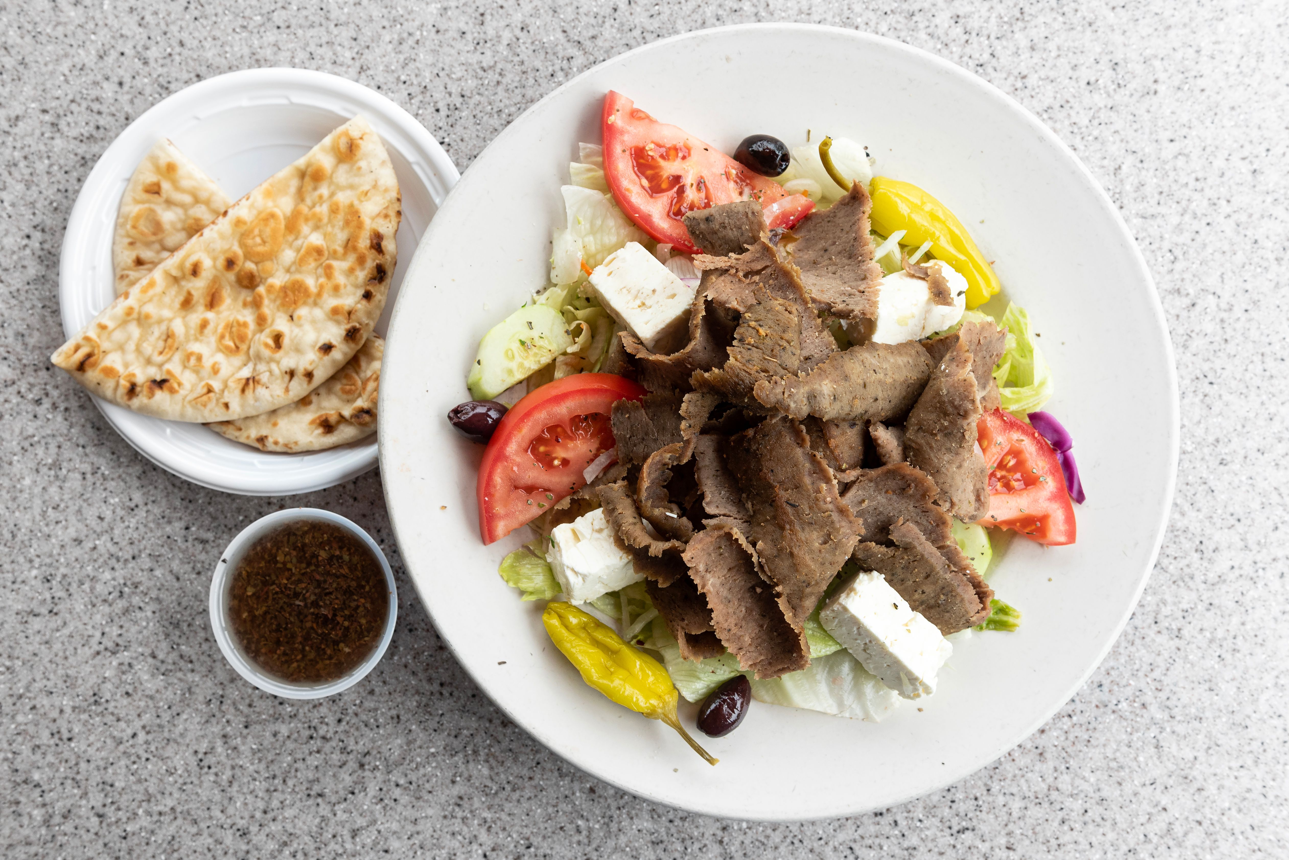 Order Greek Salad food online from Greek Kitchen store, Chicago on bringmethat.com