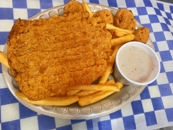 Order Chicken Fried Steak Dinner food online from Village Pizza & Seafood store, Seabrook on bringmethat.com