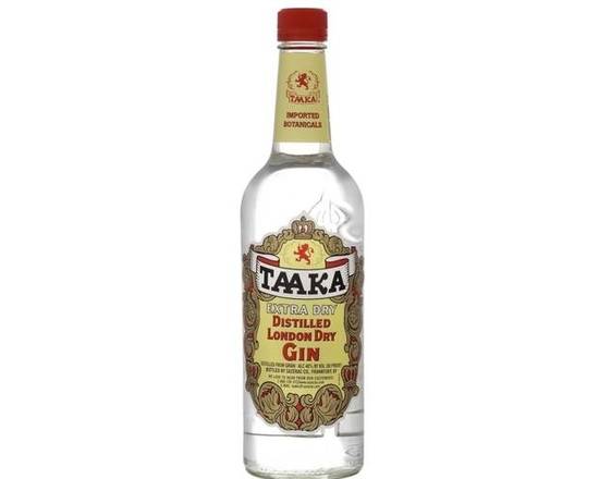 Order Taaka Extra Dry London Gin, 375mL bottle (40% ABV) food online from Central Liquor Market store, Los Angeles on bringmethat.com