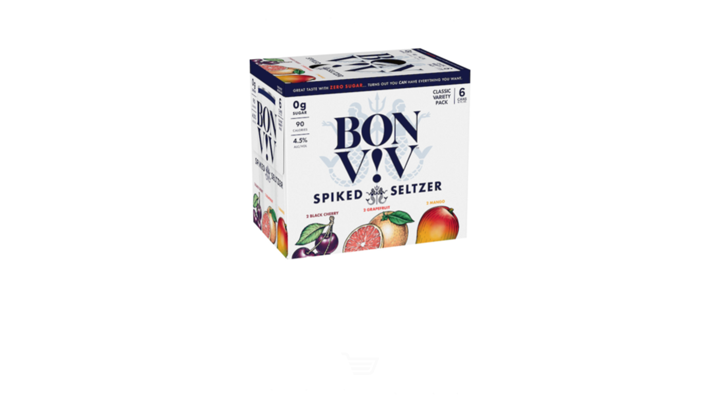 Order BON V!V Spiked Seltzer Fruit Sampler Pack 12 Pack 12oz Cans food online from Spikes Bottle Shop store, Chico on bringmethat.com