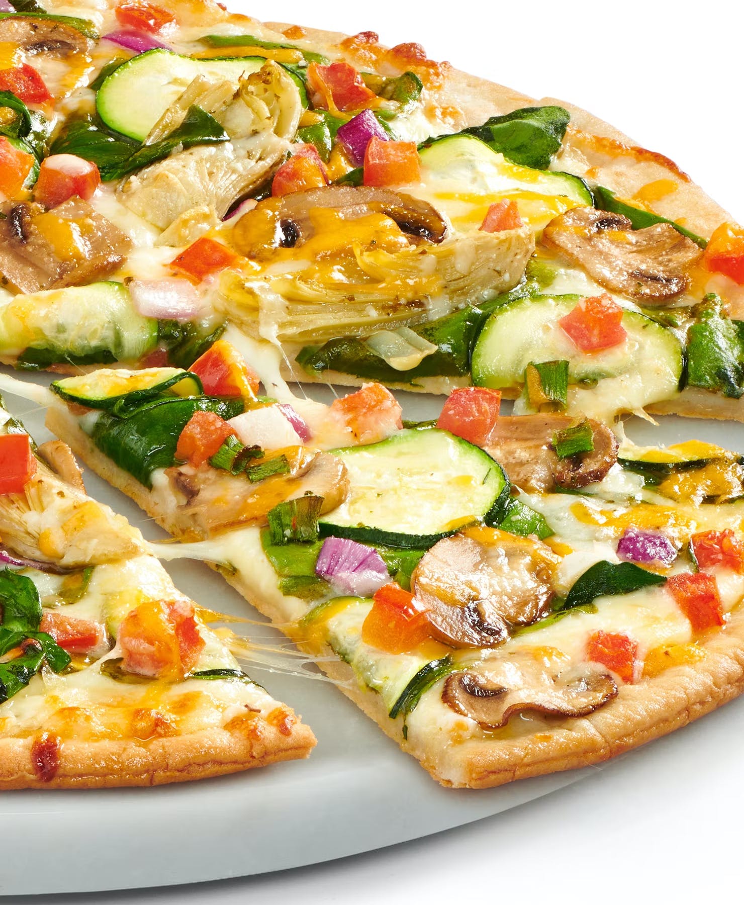 Order Gourmet Vegetarian Pizza - Medium 12" food online from Papa Murphy's store, Watertown on bringmethat.com