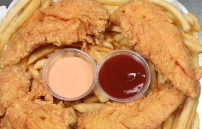 Order 4 Piece Chicken Tenders food online from Mr. Babas store, Chicago Heights on bringmethat.com