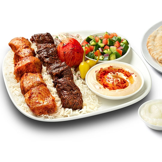 Order Combo Kabob Plate food online from Zankou Chicken store, Santa Clarita on bringmethat.com