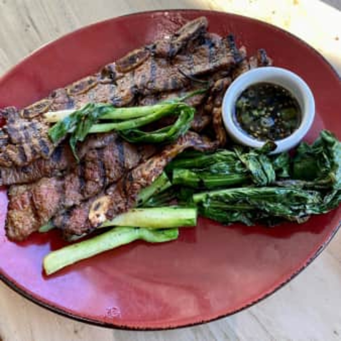 Order Mongolian Char-Grilled Short ‘Kalbi’ Ribs, Smoky Gaila food online from China Live store, San Francisco on bringmethat.com
