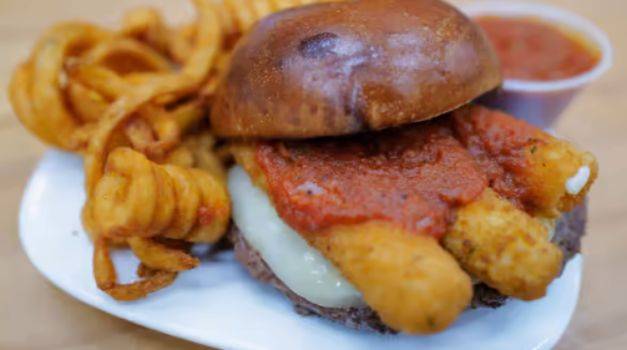 Order Mozzarella Burger food online from Regal Deli store, Whitman on bringmethat.com