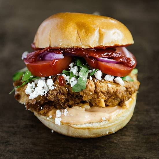 Order SPICY BUFFALO CHICKEN SANDWICH food online from Beauty & The Burger store, Wilmington on bringmethat.com
