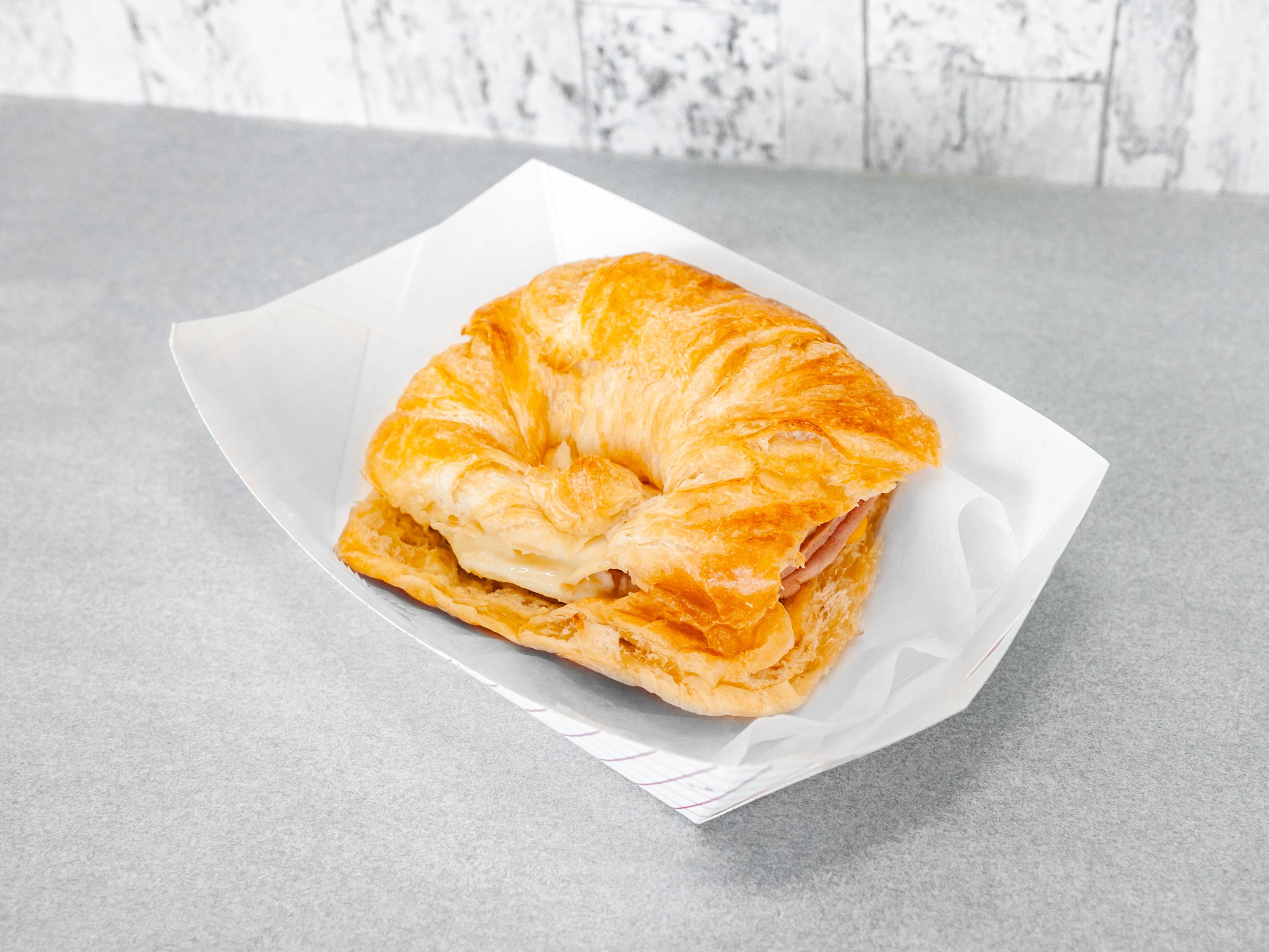 Order Ham Croissants with Egg and Cheese food online from Sweet Glazed Donuts store, Bossier City on bringmethat.com