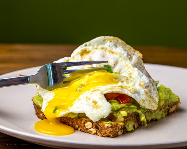 Order Fried Egg Avocado Toast food online from Grass Roots Kitchen store, Tarrytown on bringmethat.com