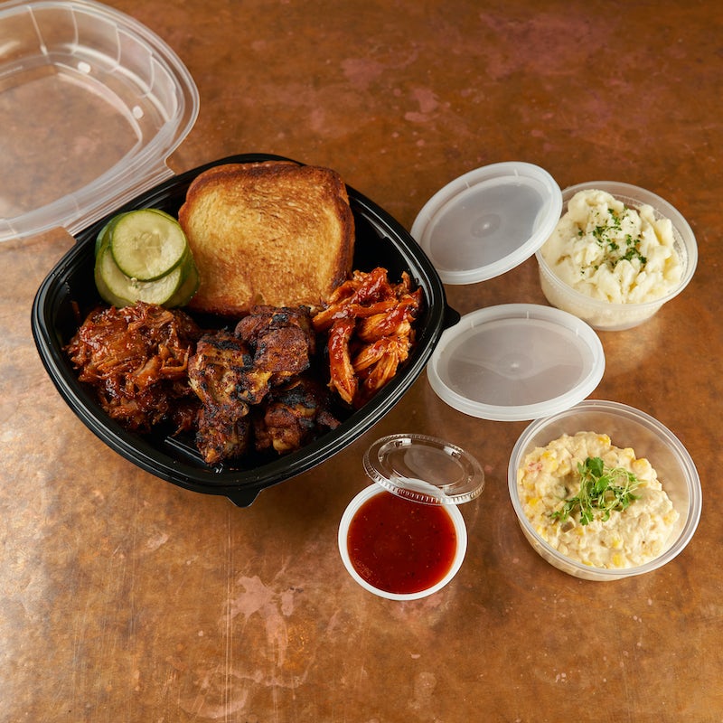 Order 3 MEAT & 2 SIDES food online from Secret Sauce store, Pittsburgh on bringmethat.com
