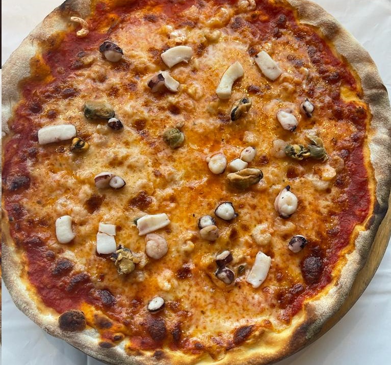Order 27 Frutti di Mare Pizza food online from Andiamo Pizzaria store, Chicago on bringmethat.com