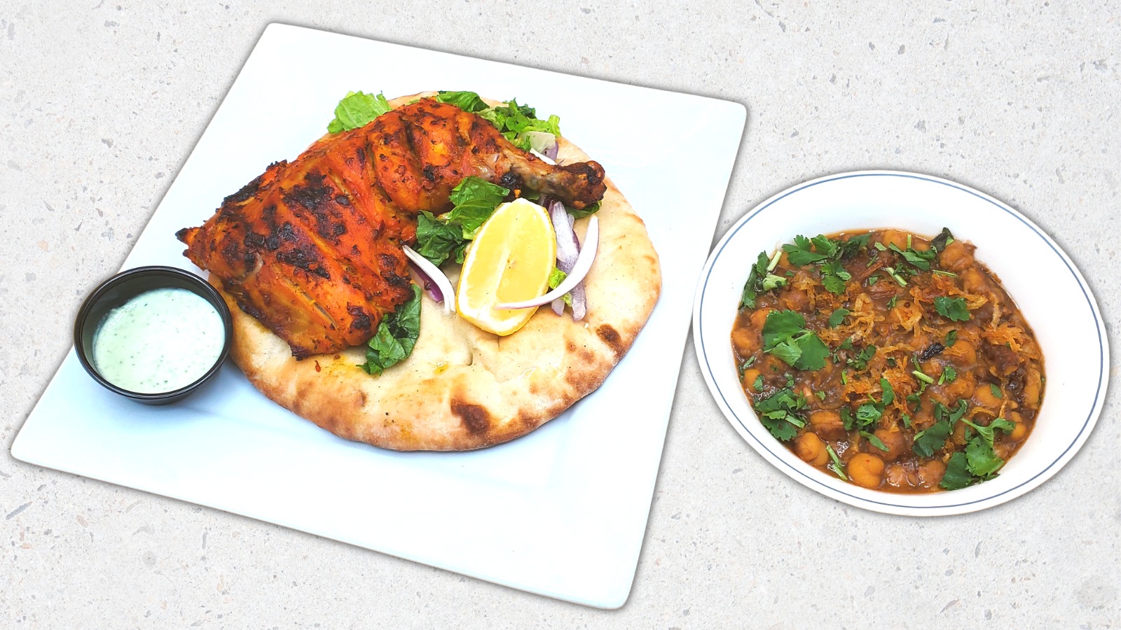 Order Chicken Tikka | Naan | Chickpea Curry food online from Rumis Market & Grill store, Cleveland on bringmethat.com
