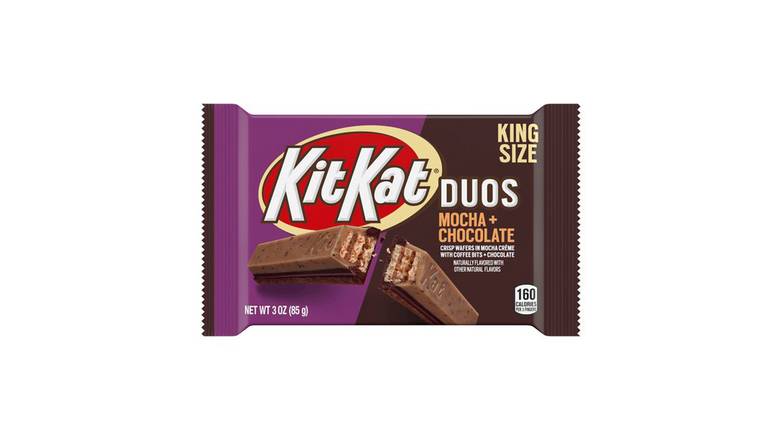 Order Kit Kat Duos Mocha Creme and Chocolate Wafer Candy King Size food online from Route 7 Food Mart store, Norwalk on bringmethat.com