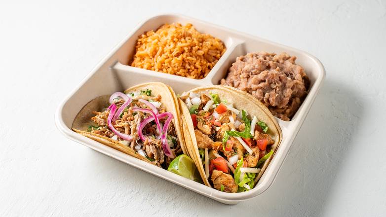 Order Two Taco Plate food online from Chronic Tacos store, Costa Mesa on bringmethat.com