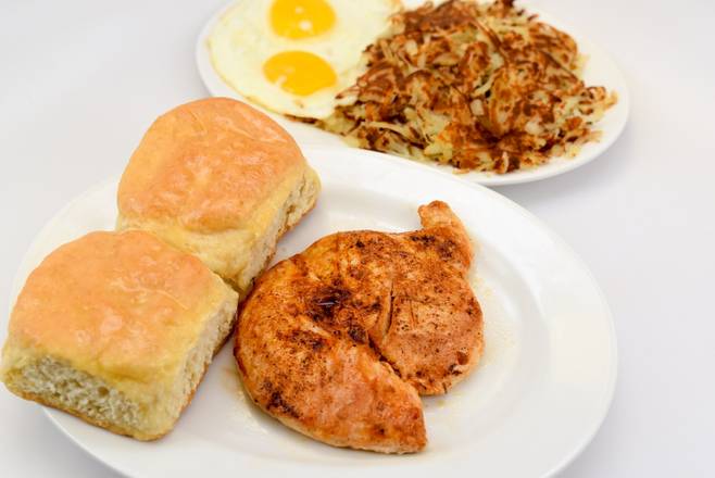 Order Grilled Chicken Breast & Eggs food online from Franks Grill store, Houston on bringmethat.com