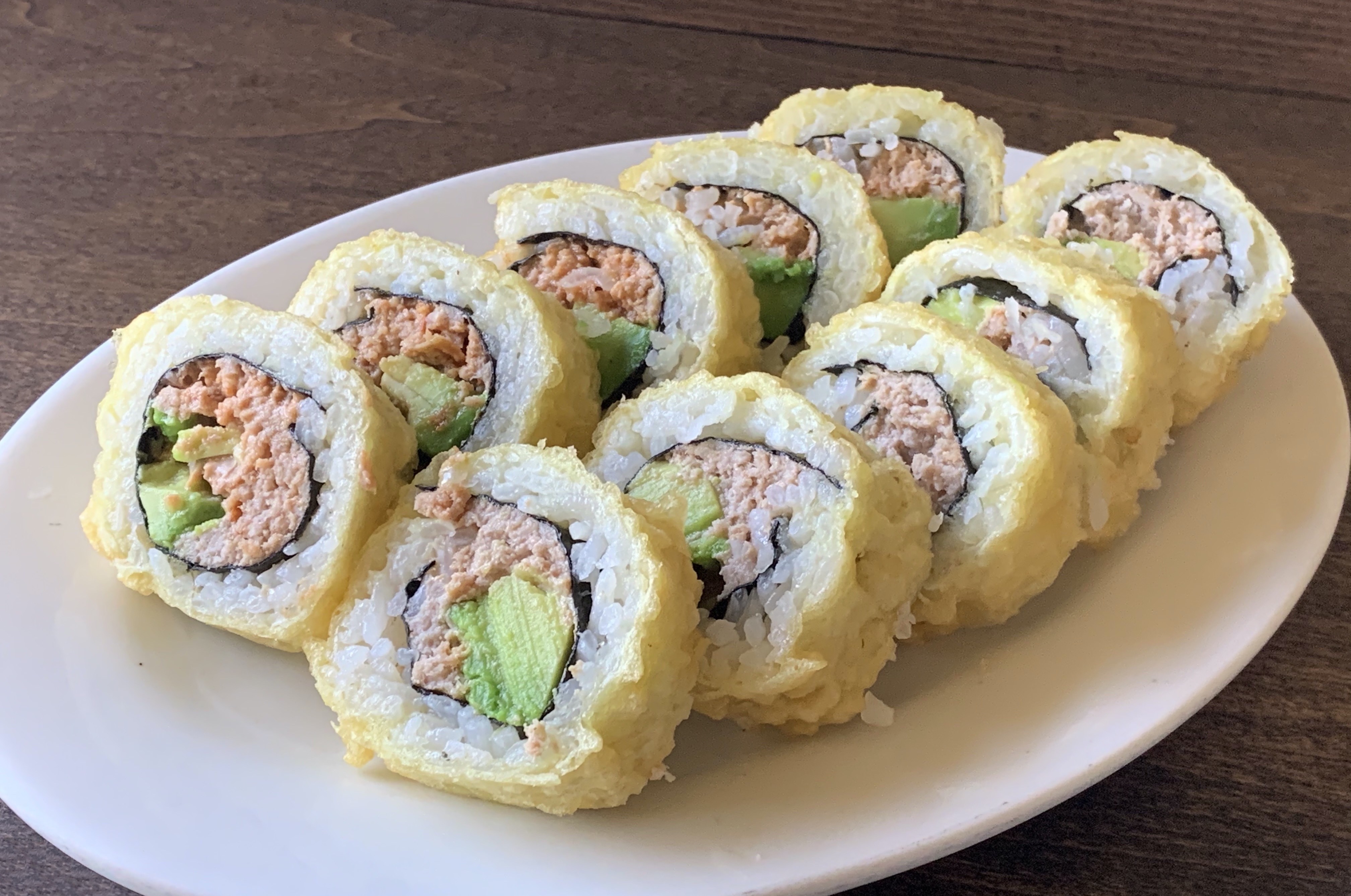 Order Spicy Tuna Tempura Roll food online from Minato Sushi store, Lake Forest on bringmethat.com