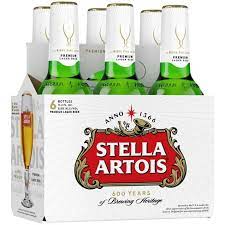 Order Stella Artois, 6 Pack - 12 oz. Bottle Beer food online from 41st Avenue Liquor store, Capitola on bringmethat.com