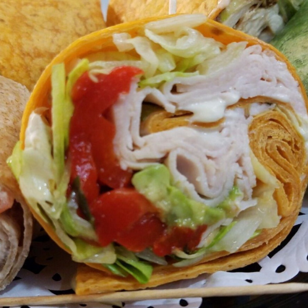 Order WR4. Smoked Turkey Wrap food online from Iron tomato store, White Plains on bringmethat.com