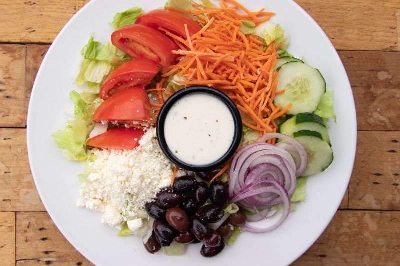 Order Greek Salad food online from Boston Burger Company store, Salem on bringmethat.com