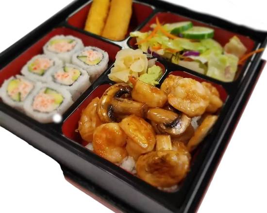 Order Shrimp Teriyaki Bento food online from Oishi Teriyaki & Sushi store, Paramount on bringmethat.com