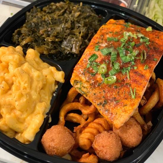 Order *Homestyle Baked Salmon Dinner food online from Bailey Seafood store, Buffalo on bringmethat.com