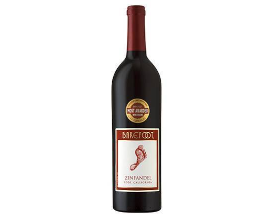 Order Barefoot Cellars Zinfandel, 750mL red wine (13.5% ABV) food online from Signal Liquor store, Signal Hill on bringmethat.com