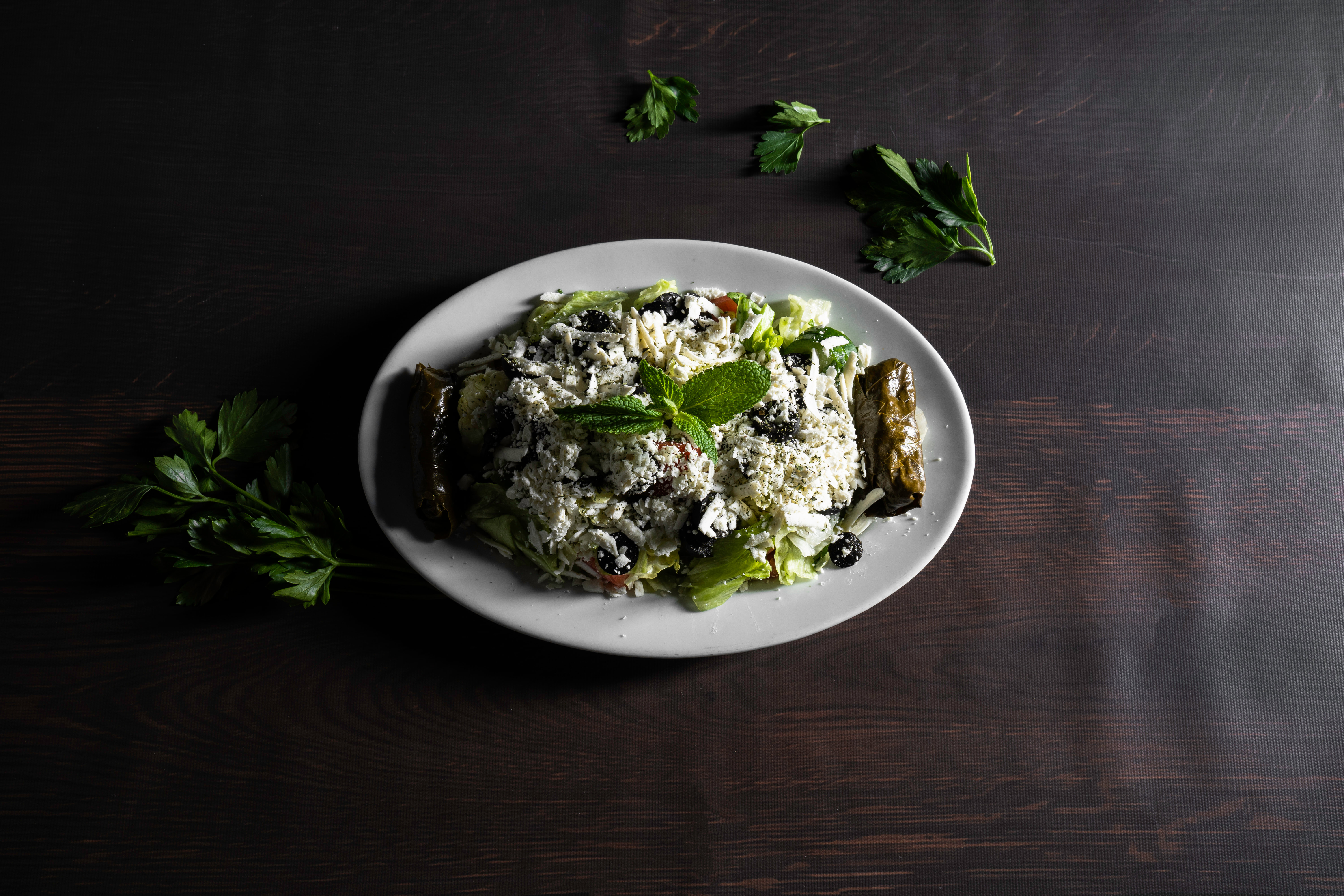 Order Greek Salad food online from Kamils Lebanese Cuisine store, Clifton on bringmethat.com