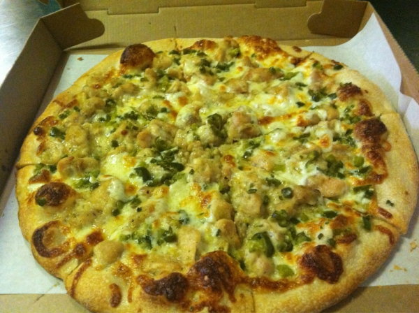 Order Chicken Scampi Pizza food online from Lucia's Pizza store, Carteret on bringmethat.com