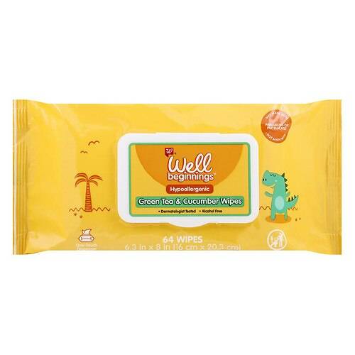 Order Well Beginnings Hypoallergenic Baby Diapers Green Tea and Cucumber - 64.0 ea food online from Walgreens store, Oakmont on bringmethat.com
