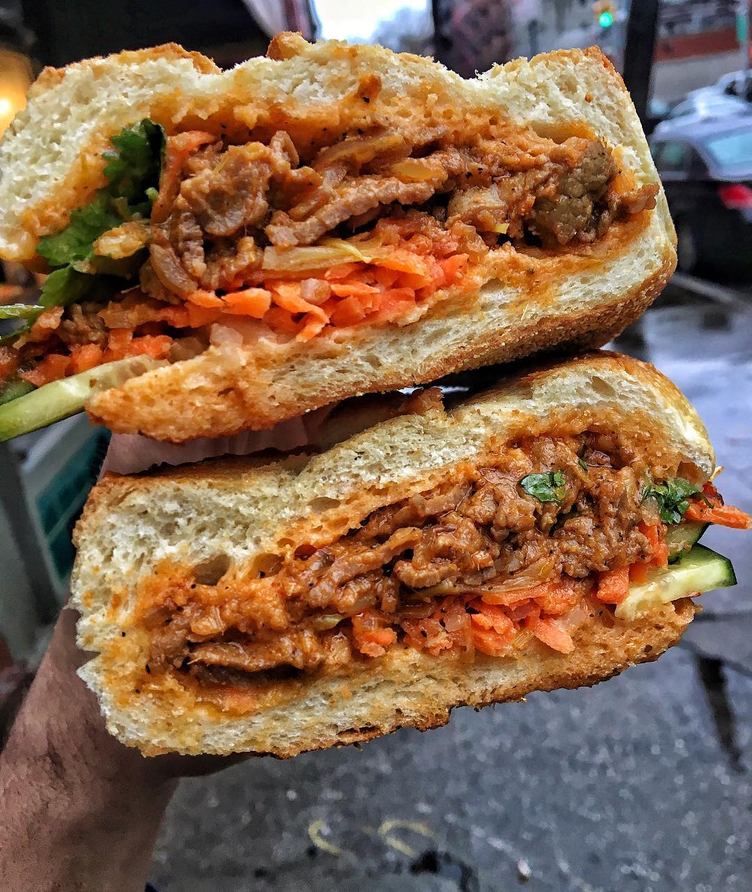 Order 6. Coconut Curry Beef Sandwich food online from Banh Mi Zon store, New York on bringmethat.com
