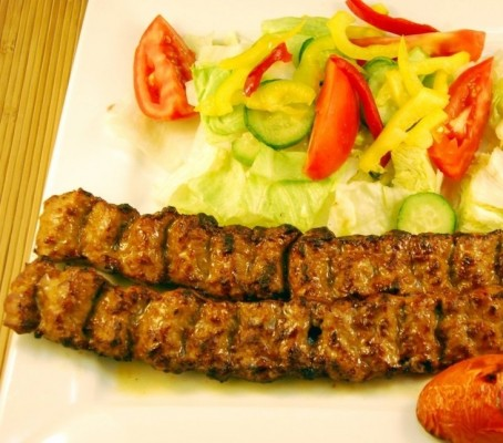 Order 1. Koobideh Kabob food online from Safir Mediterranean Cuisine store, Woodland Hills on bringmethat.com