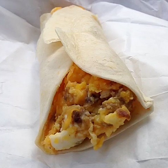 Order Bacon, Egg and Cheese Taco food online from Malenee Donuts store, La Porte on bringmethat.com