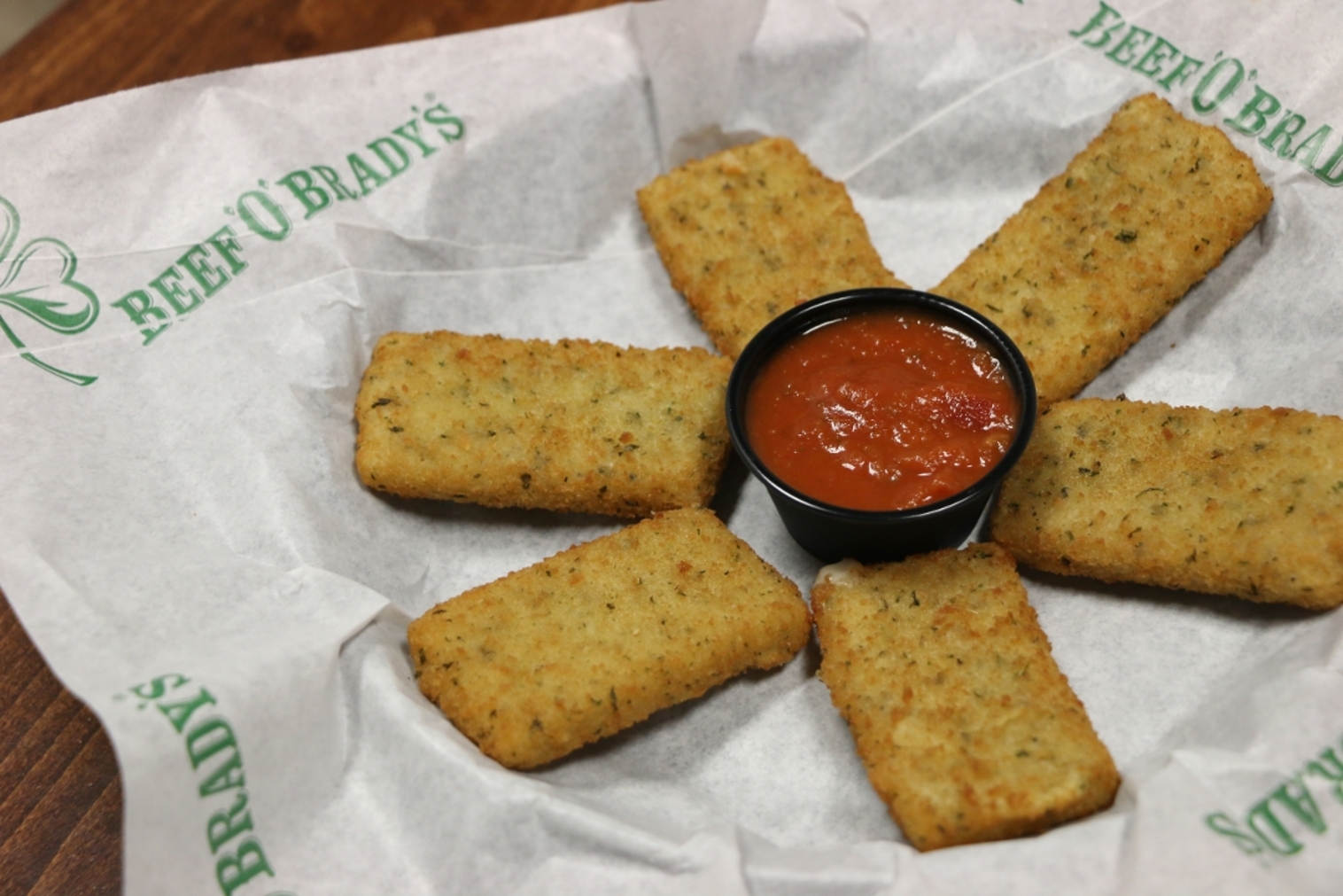 Order Fried Mozzarella food online from Beef O'Brady's store, The Villages on bringmethat.com