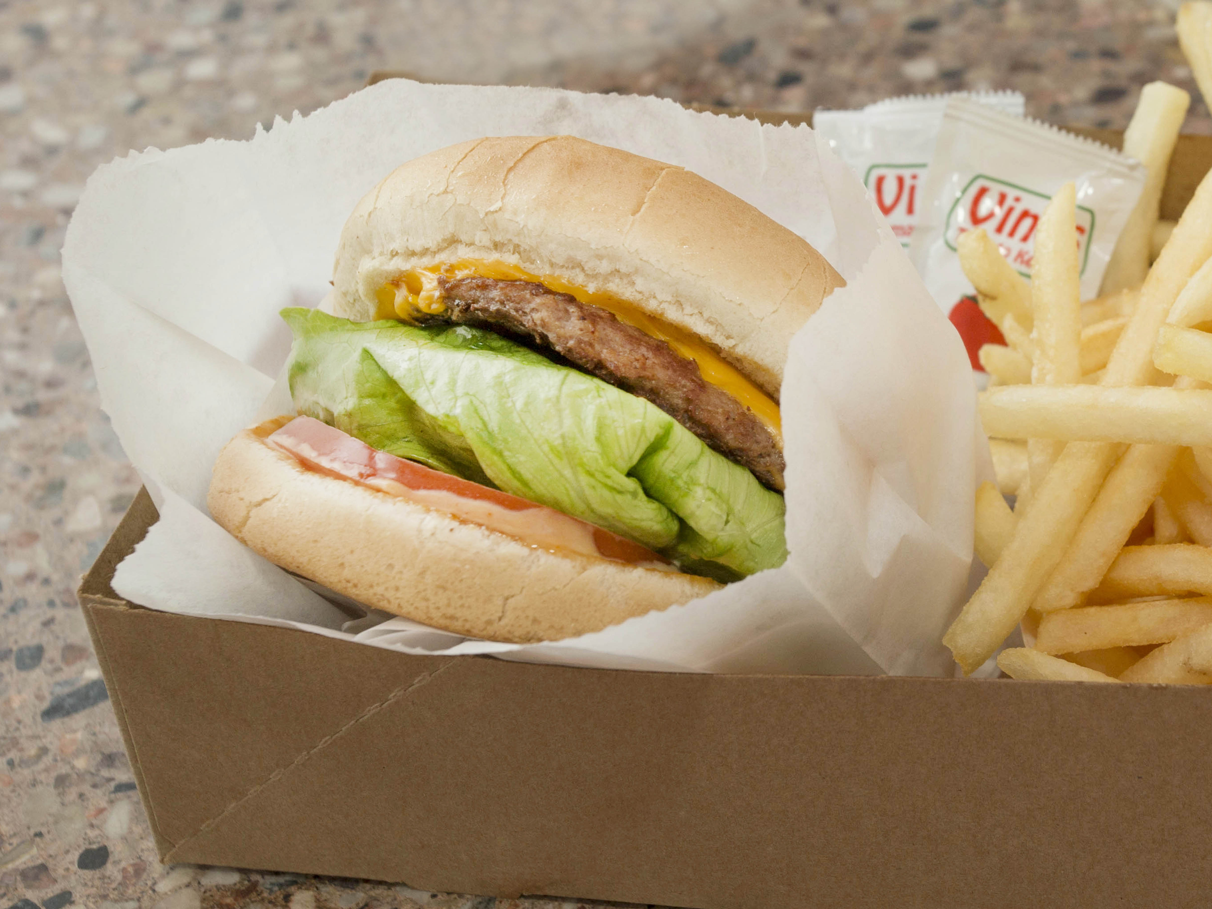 Order Cheeseburger food online from Ez Burger store, Upland on bringmethat.com
