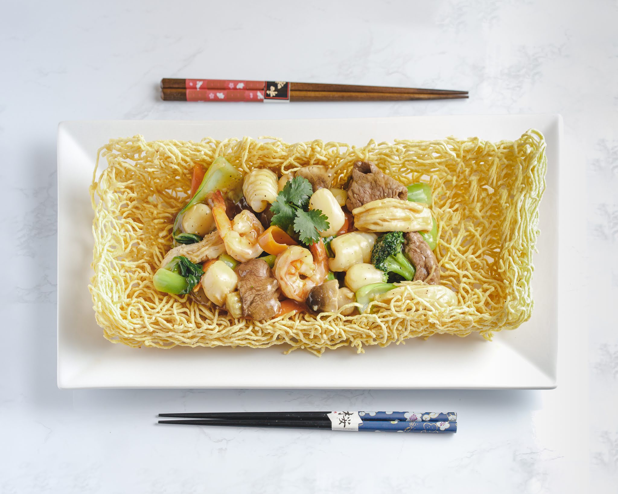Order N4. Crispy Egg Noodles Combination food online from Pho & Grill store, Montgomery Village on bringmethat.com