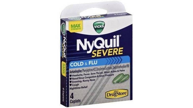 Order Nyquil Severe Cold & Flu Caplets food online from Energy Mart 4 store, Brevard on bringmethat.com