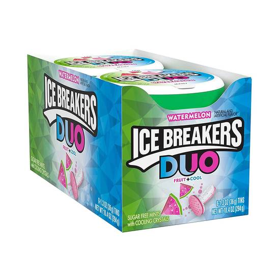 Order Ice Breakers Duo Watermelon Gum Pack Of 8 food online from Deerings Market store, Traverse City on bringmethat.com