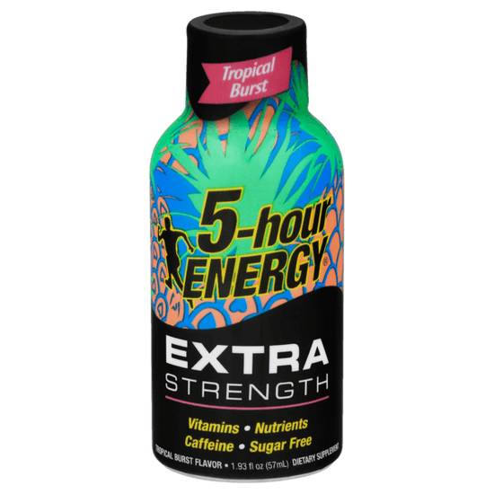 Order 5 Hour Energy Extra Strength Tropical Burst 1.93oz food online from Caseys Carry Out Pizza store, Cedar Rapids on bringmethat.com