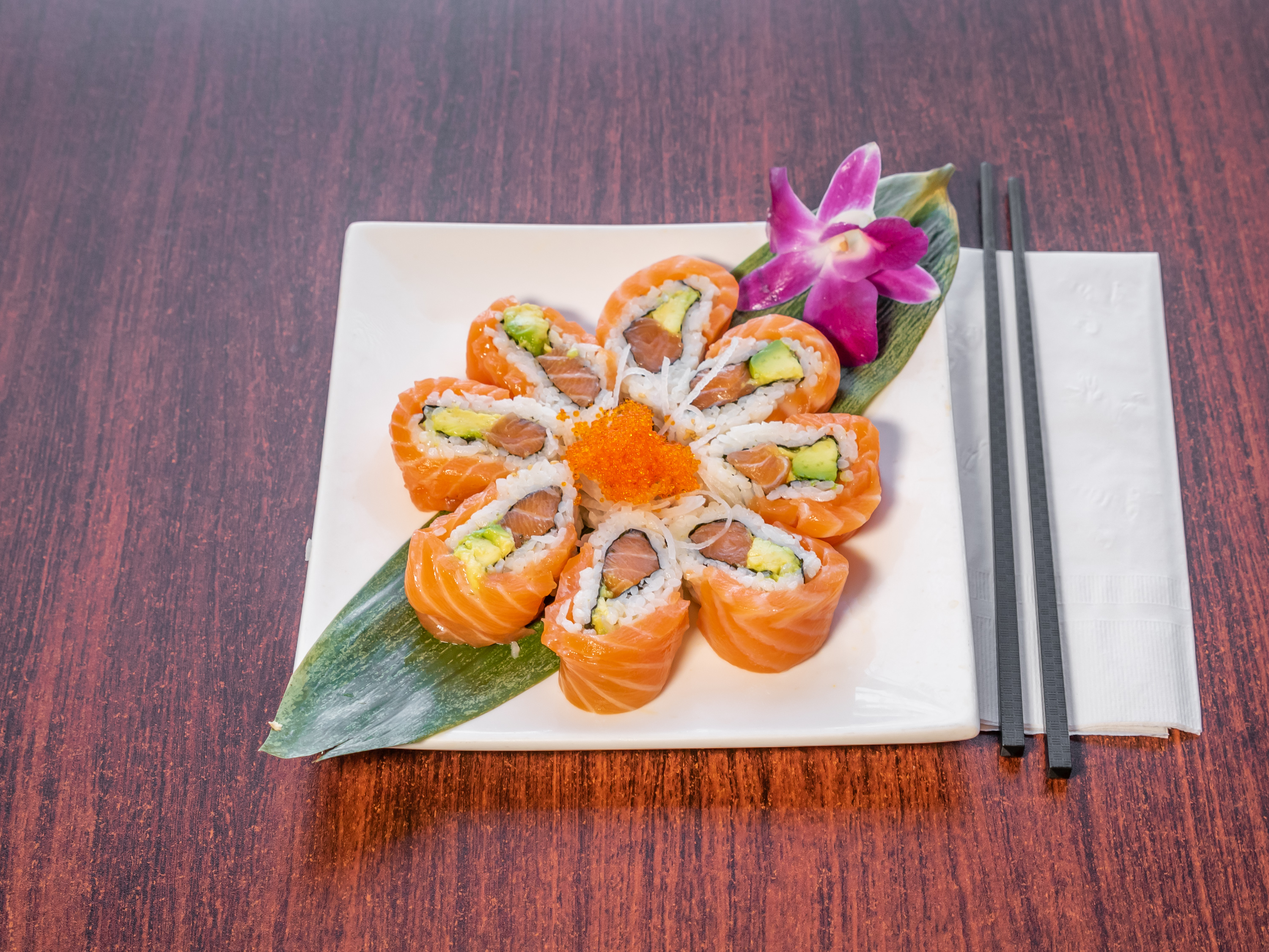 Order Salmon Lover Roll food online from Sakura Sushi store, San Rafael on bringmethat.com