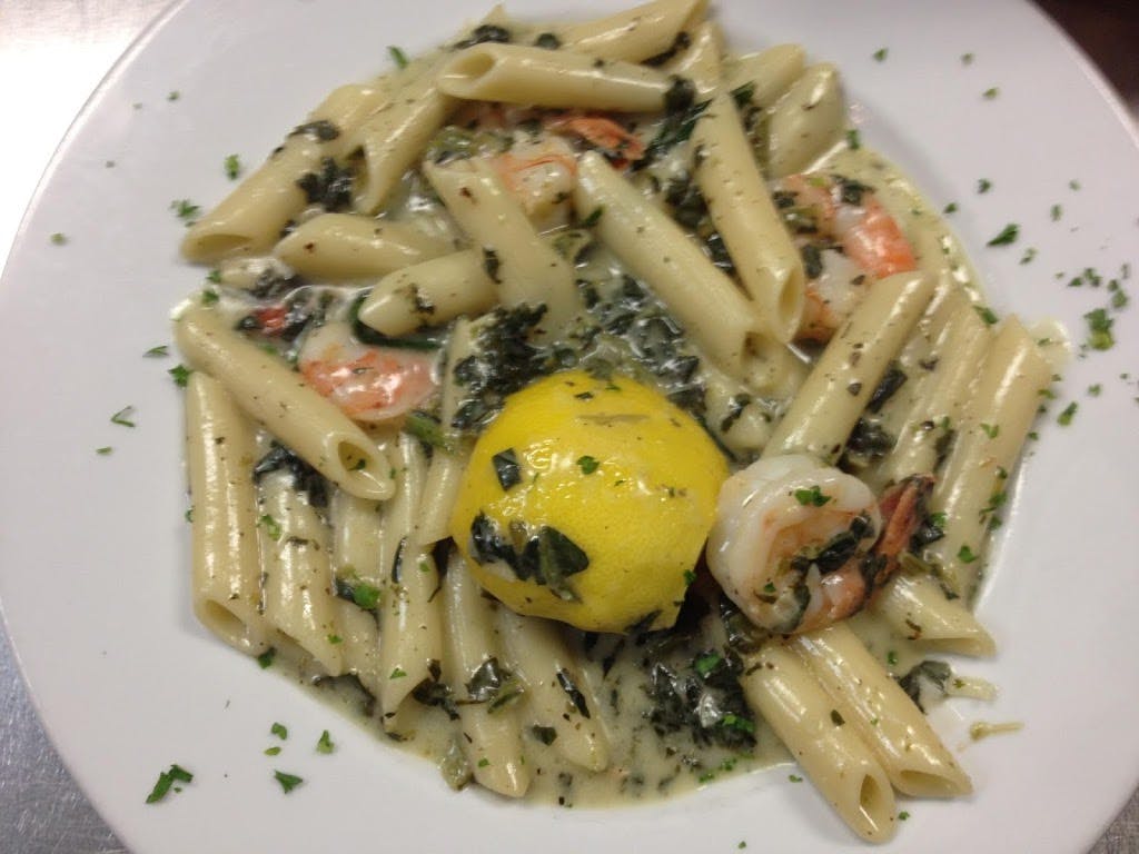 Order Shrimp Diavolo - Entree food online from Napolis Italian Restaurant- Rogers store, Rogers on bringmethat.com