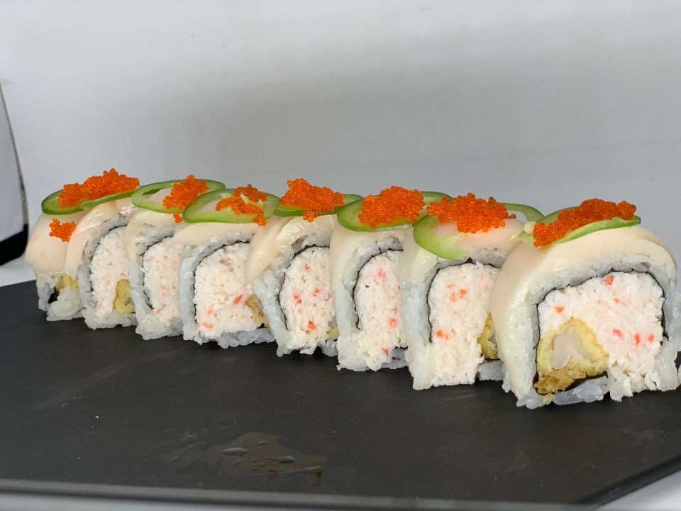 Order White Christmas Roll food online from Sushi Plus store, Redwood City on bringmethat.com
