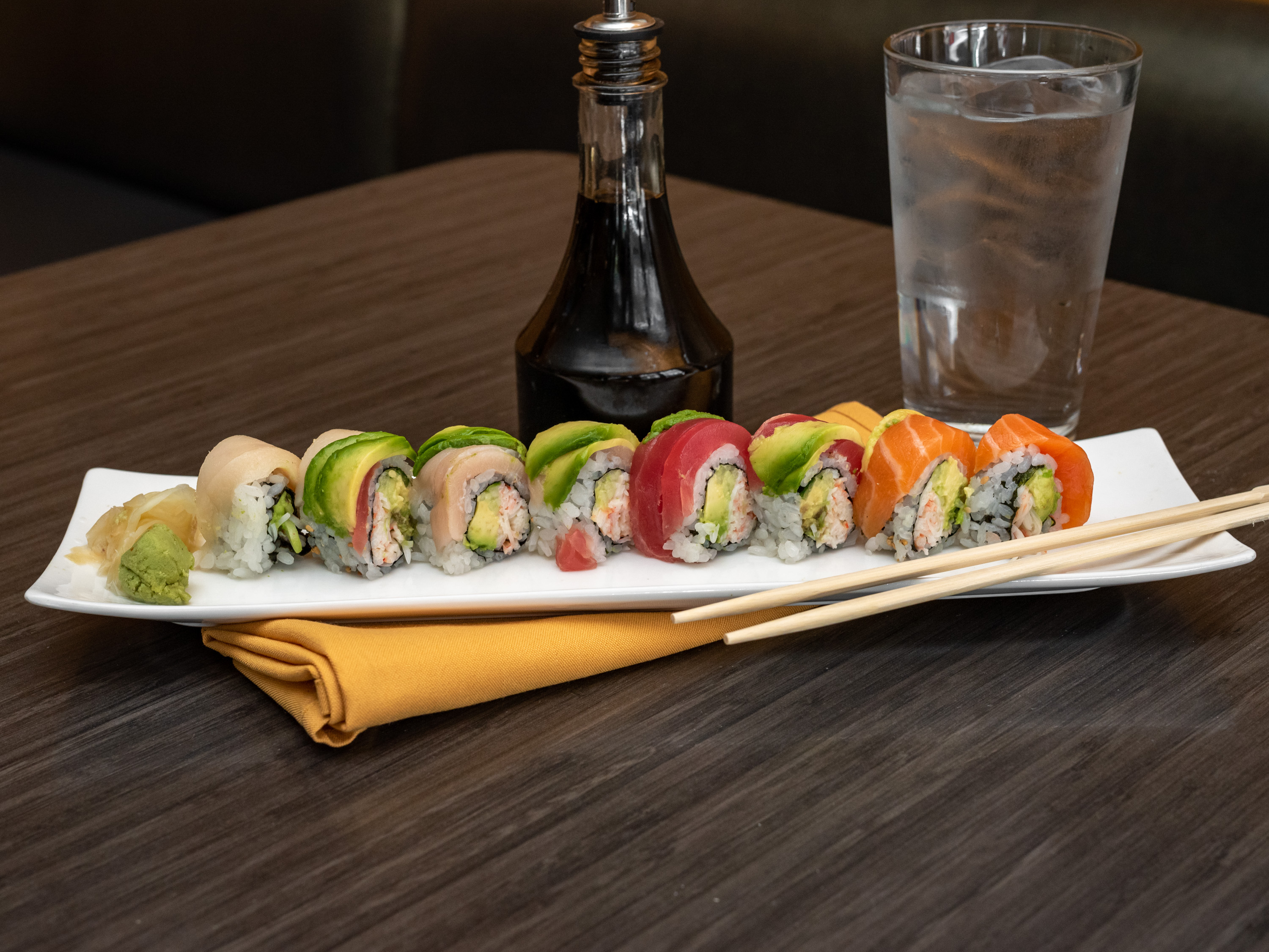 Order Rainbow Roll food online from Sushi Bay store, Denver on bringmethat.com