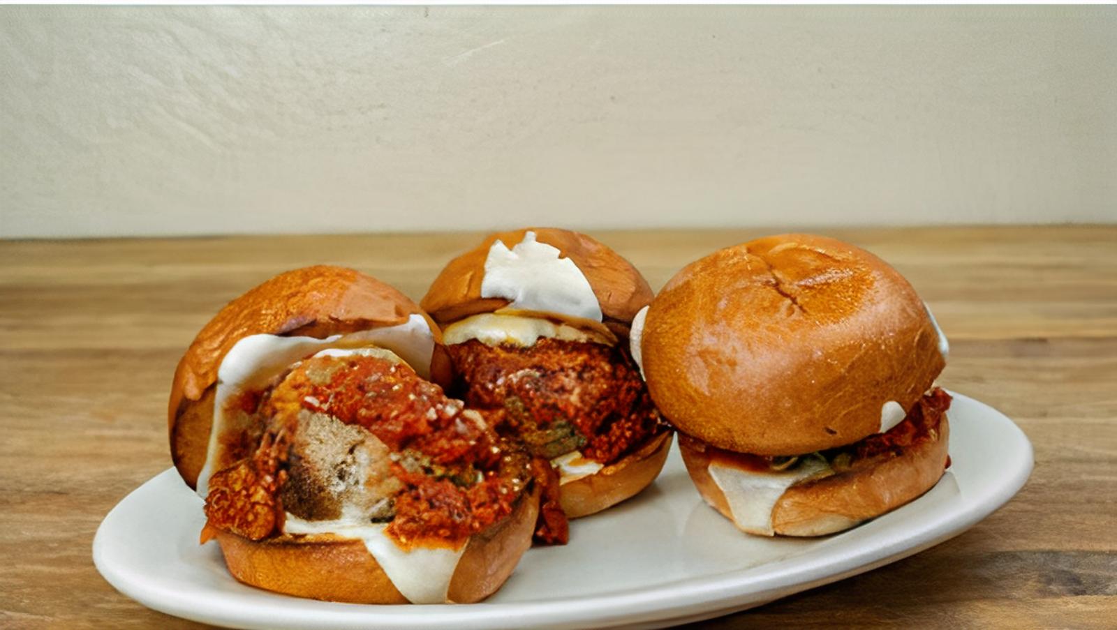 Order Meatball Sliders food online from Toto's Pizzeria & Restaurant store, Belmont on bringmethat.com