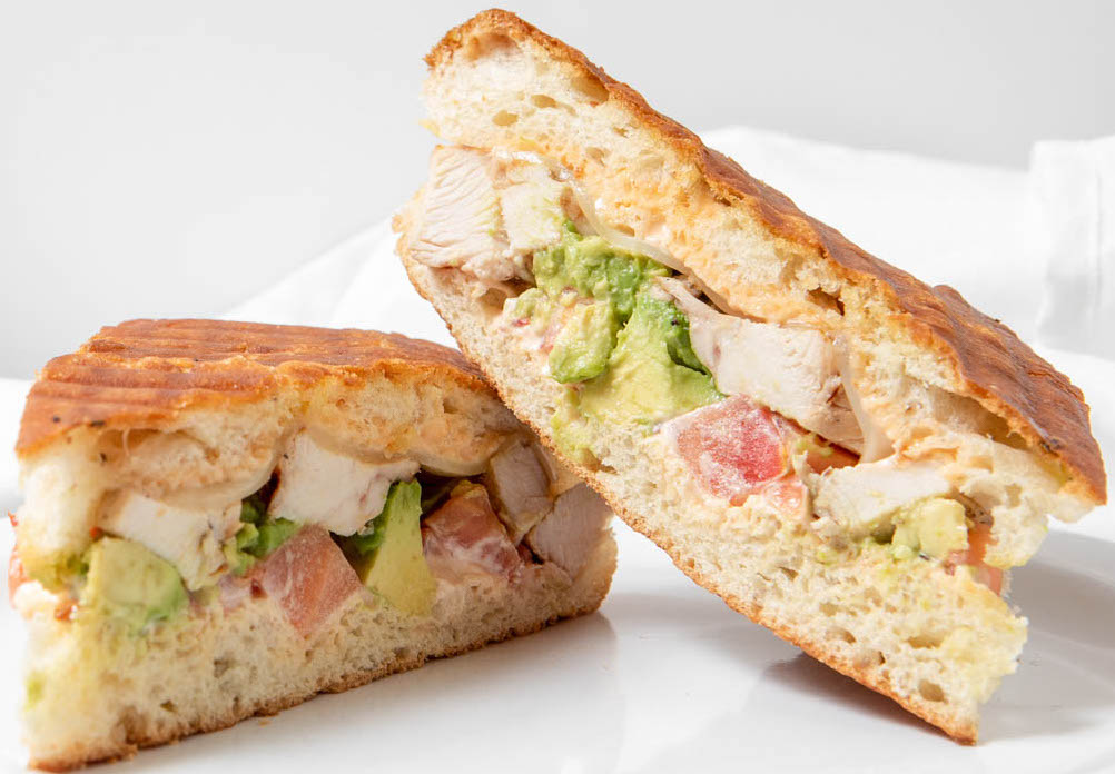 Order Grilled Chicken and Avocado Panini Sandwich food online from Fresh Millions Restaurant store, Dublin on bringmethat.com