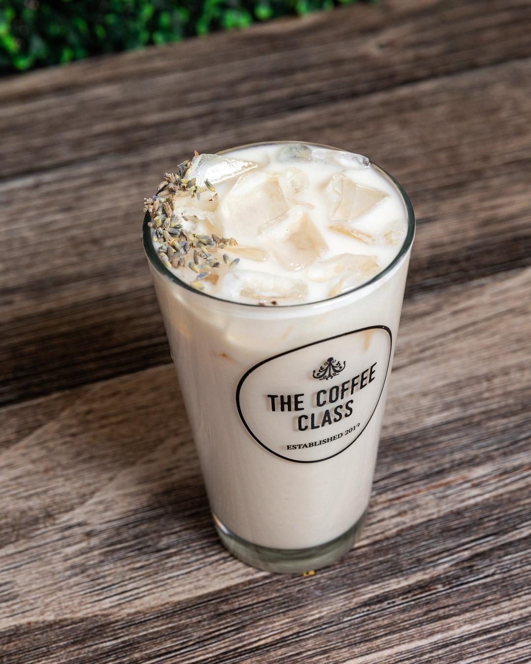 Order Lavender London Fog (Iced) - # food online from The Coffee Class store, Las Vegas on bringmethat.com