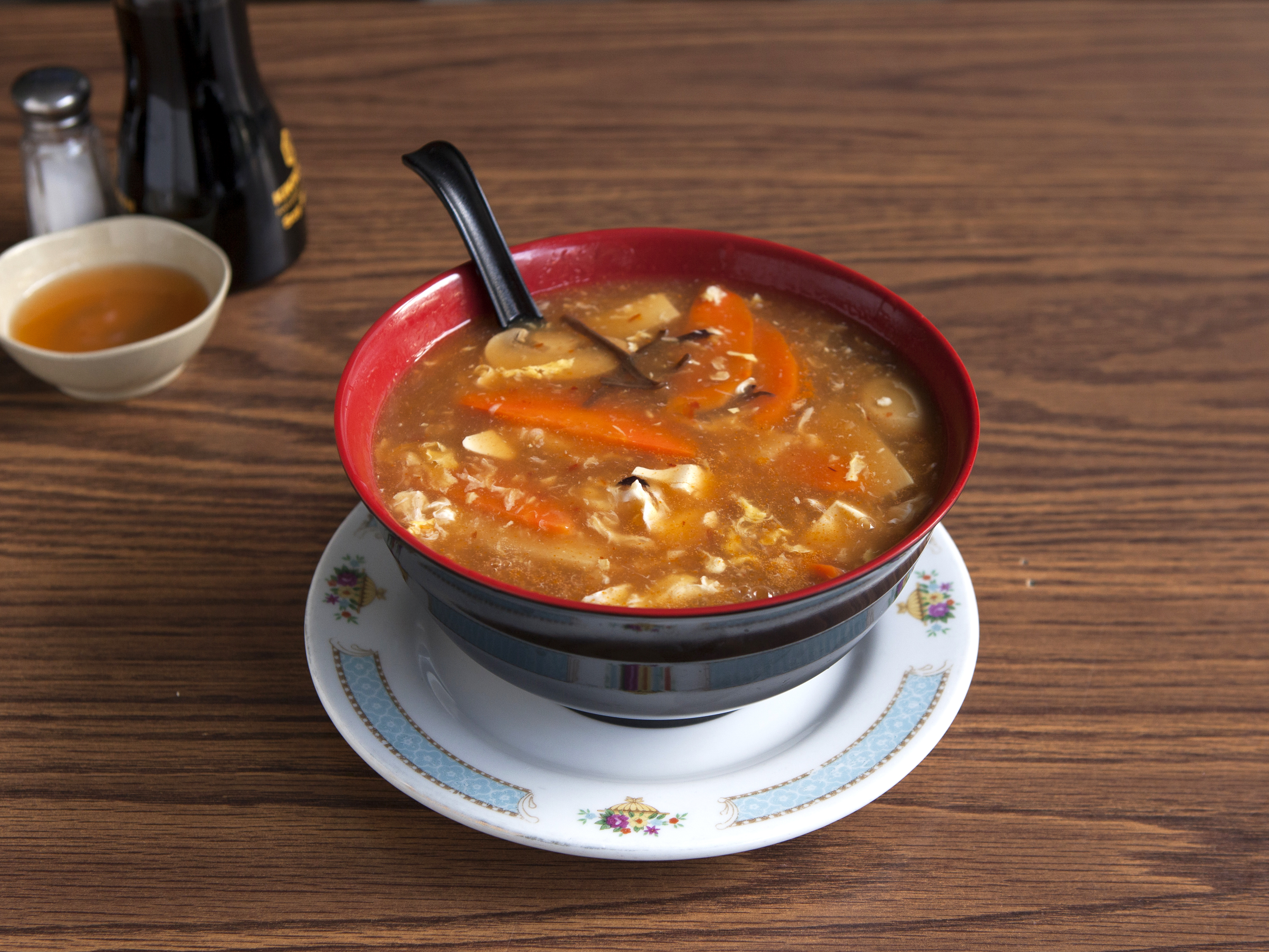 Order Hot & Sour Soup food online from Kim's Restaurant store, Los Angeles on bringmethat.com